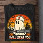 Funny Halloween Ghost & Nurse T-Shirt, I Will Stab You Vintage Tees Spooky Season Gift For Nurse & Ghost Lover