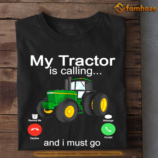 Tractor Kids T-shirt, My Tractor Is Calling I Must Go, Back To School Gift For Tractor Kids Boys