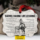 Motivational Personalized Barrel Racing Ornament, Barrel Racing Life Lessons Aluminum Ornament Gift For Barrel Racers