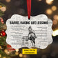 Motivational Personalized Barrel Racing Ornament, Barrel Racing Life Lessons Aluminum Ornament Gift For Barrel Racers