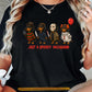 Funny Halloween Dachshund Dog T-Shirt, Just A Spooky Dachshund Horror Crew Tees Spooky Season Gift For Dog Lover