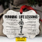 Motivational Personalized Running Man Ornament, Running Life Lessons Aluminum Ornament Gift For Runners