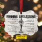 Motivational Personalized Running Man Ornament, Running Life Lessons Aluminum Ornament Gift For Runners