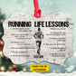 Motivational Personalized Running Man Ornament, Running Life Lessons Aluminum Ornament Gift For Runners