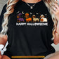 Halloween Dachshund Dog T-Shirt, Happy Halloweenie Wiener Dog Tees Spooky Season Gift For Dog Lover