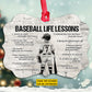 Motivational Personalized Baseball Kid Boy Ornament, Baseball Life Lessons Aluminum Ornament Gift For Baseball Lovers