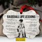 Motivational Personalized Baseball Kid Boy Ornament, Baseball Life Lessons Aluminum Ornament Gift For Baseball Lovers