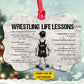 Motivational Personalized Wrestling Kid Boy Ornament, Wrestling Life Lessons Aluminum Ornament Gift For Wrestling Lovers