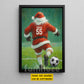 Funny Personalized Christmas Soccer Canvas Painting, Santa Playing Soccer Sport Wall Art Decor, Xmas Poster Gift For Soccer Lovers