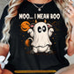 Funny Halloween Ghost Cow T-Shirt, Moo I Mean Boo Tees Spooky Season Gift For Cow Lover