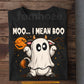 Funny Halloween Ghost Cow T-Shirt, Moo I Mean Boo Tees Spooky Season Gift For Cow Lover