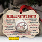 Motivational Personalized Baseball Ornament, Baseball Player's Prayer Aluminum Ornament Gift For Baseball Lovers