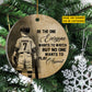 Personalized Christmas Basketball Kid Boy Ornament, Be The One Everyone Wants To Watch Xmas Circle Ceramic Ornament Gift For Baseball Lovers
