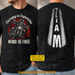 Personalized Motorcycle Two-sided T-shirt, Therapy Is Expensive, Wind Is Free Tees Gift For Bikers