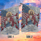 Christmas Jesus Garden & House Flag, Be Still And Know That I Am God USA Flag, Xmas Gift For Jesus Lovers