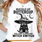 Halloween Rottweiler Dog Witch T-Shirt, Buckle Up Buttercup Tees Spooky Season Gift For Dog Lover