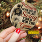 Personalized Baseball Circle Ornament, Never Give Up The Last Swing Ornament Gift For Baseball Lovers