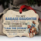 Cowgirl Ornament, To My Badass Daughter Aluminum Ornament Gift For Cowgirls