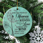 Vintage Pass Away Ornament, May The Winds Of Heaven And Whisper In Your Ear Circle Ceramic Ornament Gift