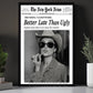 Funny Cowgirl Canvas Painting, Better Late Than Ugly Wall Art Decor, Poster Gift For Cowgirl