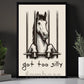 Funny Horse Canvas Painting, Got Too Silly Wall Art Decor, Poster Gift For Horse Lovers