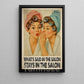 Funny Beauty Salon Canvas Painting, What's Said In The Salon Wall Art Decor Poster Gift To Decor In Salon