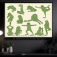 Funny Yoga Frog Canvas Painting, Cute Fitness Wall Art Decor, Poster Gift For Yoga Lovers