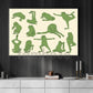 Funny Yoga Frog Canvas Painting, Cute Fitness Wall Art Decor, Poster Gift For Yoga Lovers