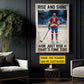 Motivational Personalized Hockey Man Canvas Painting, Rise And Shine Sport Wall Art Decor, Poster Gift For Hockey Lovers