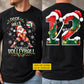 Personalized Christmas Volleyball Two-sided T-shirt, Deck The Halls With Balls Of Volleyball Sport Tees, Xmas Gift For Volleyball Lover
