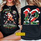 Personalized Christmas Volleyball Two-sided T-shirt, Deck The Halls With Balls Of Volleyball Sport Tees, Xmas Gift For Volleyball Lover