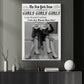 The New York News Cowgirl Canvas Painting, Girls Just Wanna Have Fun Wall Art Decor, Poster Gift For Cowgirl
