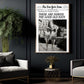 The New York News Cowgirl Canvas Painting, These Are Indeed The Good Old Days Wall Art Decor, Poster Gift For Cowgirl