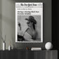 The New York News Cowgirl Canvas Painting, Having A Resting Face Prevents Wrinkles Wall Art Decor, Poster Gift For Cowgirl