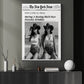 The New York News Cowgirl Canvas Painting, New Clinical Trial Wall Art Decor, Poster Gift For Cowgirl