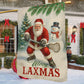 Funny Christmas Lacrosse Garden & House Flag, Merry Laxmas Sport Yard Flag, Xmas Gift For Lacrosse Lovers