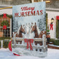 Christmas Horse Garden & House Flag, Merry Horsemas Yard Flag, Xmas Gift For Horse Lovers