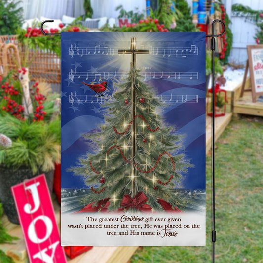 A Christmas Tribute To Jesus, Christmas Tree Xmas Garden Flag & House Flag, Christmas Flag Gift For Christmas Tree Lovers