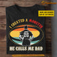 Funny Personalized Rugby Boy T-shirt, I Created A Monster He Calls Me Dad, Father's Day Gift For Rugby Lovers, Rugby Players