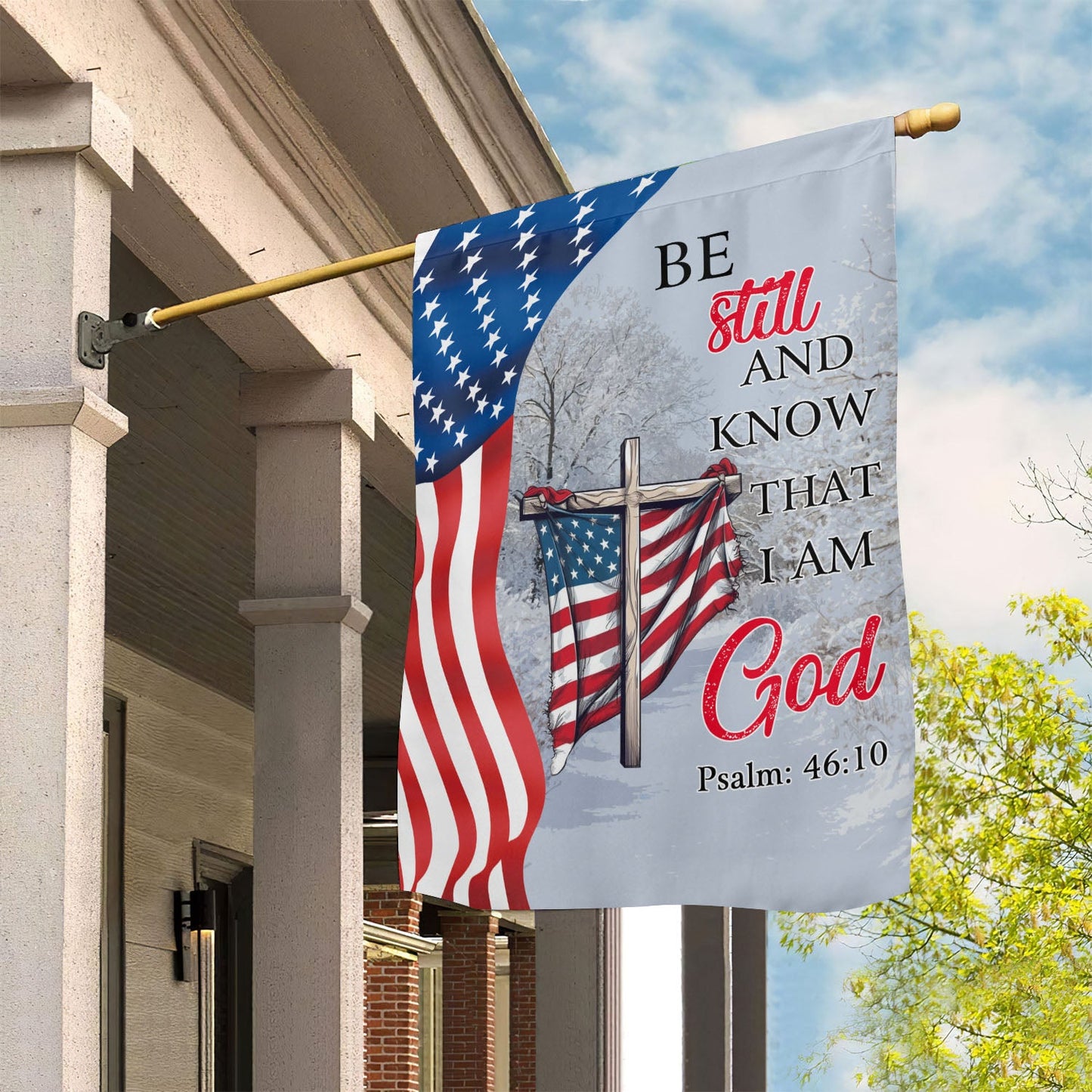 Be Still And Know That I'm God, Jesus Xmas Garden Flag & House Flag, Christmas Flag Gift For Jesus Lovers