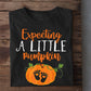 Halloween T-shirt, Expecting A Little Pumpkin, Thanksgiving Gift, T-shirt Gift For Halloween Costume