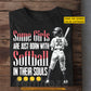 Personalized Softball Girl T-shirt, Some Girls Are Just Born With Softball Sport Tees Gift For Softball Lover