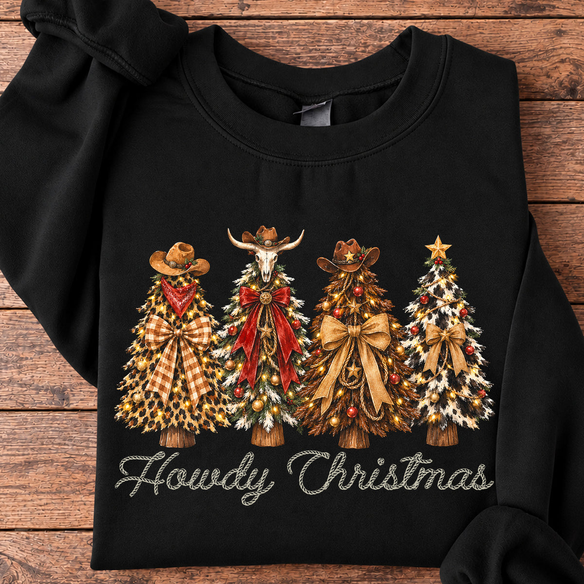 Christmas Cowboy Rodeo Sweatshirt, Howdy Christmas Crewneck Sweatshirt Xmas Gift For Cowboy, Rodeo Lover