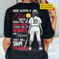 Personalized Softball Girl Backside T-shirt, Here Sleeps A Girl Tees Gift For Golf Lover