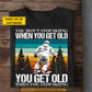 Funny Personalized Skiing T-shirt, You Get Old When You Stop Skiing Sport Tees Gift For Skiing Lover