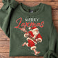 Christmas Santa Lacrosse Sweatshirt, Merry Laxmas Crewneck Sweatshirt Xmas Gift For Lacrosse Lover