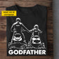 Personalized Snowmobiling Dad Son T-shirt, GODFATHER, Tees Father's Day Gift For Snowmobile Lovers