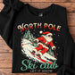 Christmas Skiing Santa Sweatshirt, North Pole Ski Club Crewneck Sweatshirt Xmas Gift For Skiing Lover