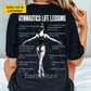 Personalized Gymnastic Girl Backside T-shirt, Gymnastics Life Lessons Tees Gift For Gymnastic Lover