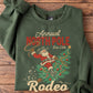 Christmas Santa Cowboy Sweatshirt, Annual North Pole Rodeo Crewneck Sweatshirt Xmas Gift For Cowboy, Rodeo Lover